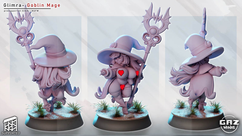 Goblin Mage Glimra | Fantasy Pin-Up | Gaz Minis