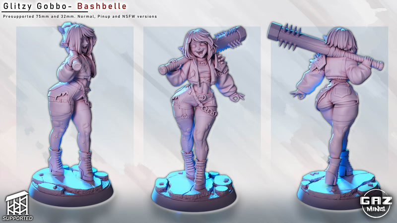 Goblin Glitzy Gobbo Bashbelle | Fantasy Pin-Up | Gaz Minis