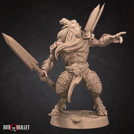 Goatman Spearman A | Bullet Hell Demons | Fantasy Miniature | Bite the Bullet TabletopXtra