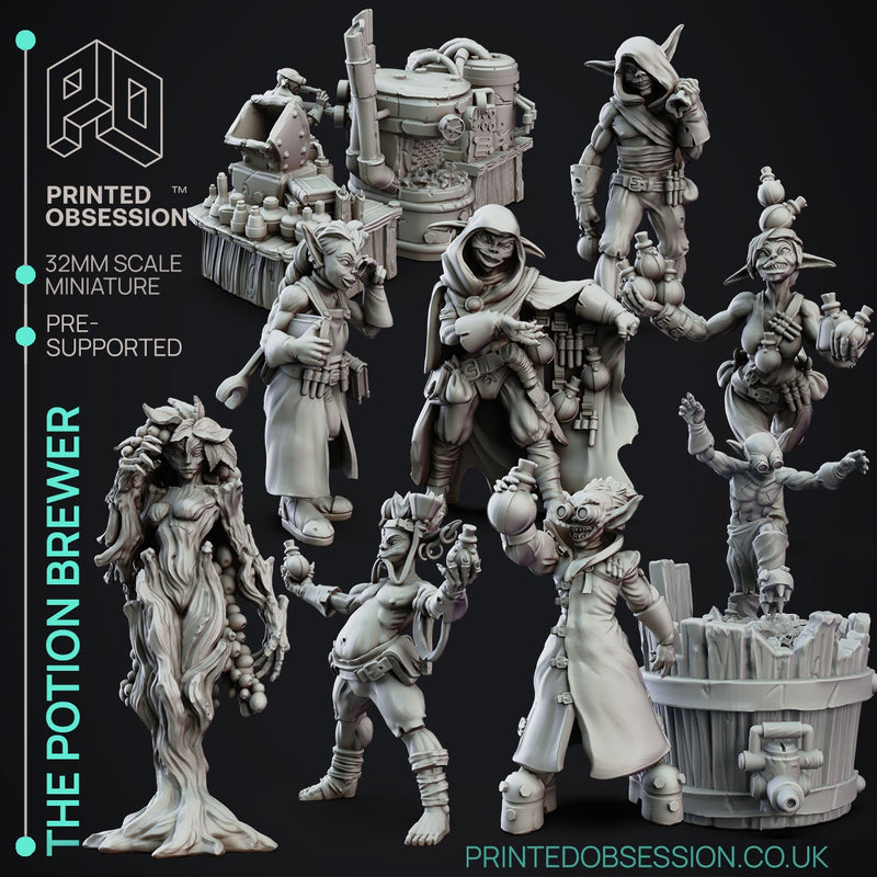 Goblin Brewers Miniatures (Full Set) | Fantasy Miniature | Printed Obsession TabletopXtra