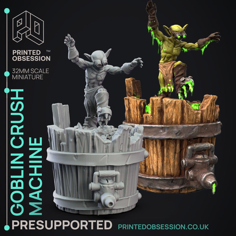 Goblin Crush Machine | Goblin Brewers | Fantasy Miniature | Printed Obsession TabletopXtra