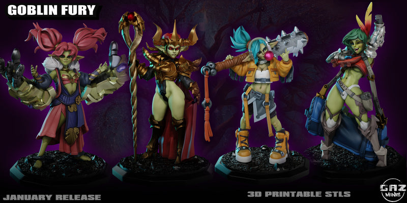 Goblin Fury Miniatures (Full Set) | Fantasy Miniature | Gaz Minis TabletopXtra