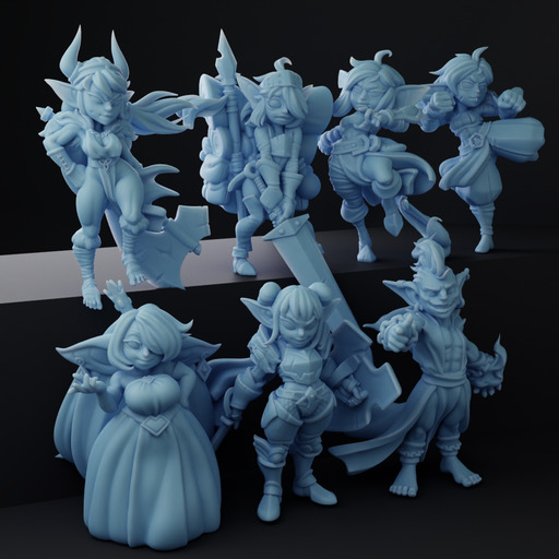 Goblin Group Miniatures (Full Set) | Fantasy Miniature | Twin Goddess Miniatures TabletopXtra