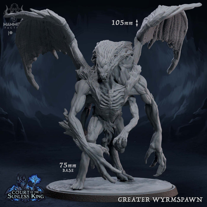 Greater Wyrmspawn | Court of the Sunless King | Fantasy Tabletop Miniature | Mammoth Factory