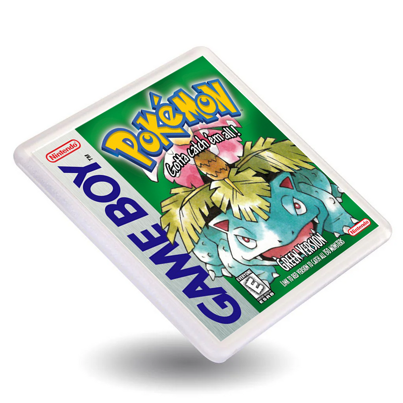Gameboy Pokemon Red Blue Yellow Green - Retro Gaming Box Art Gift Coasters