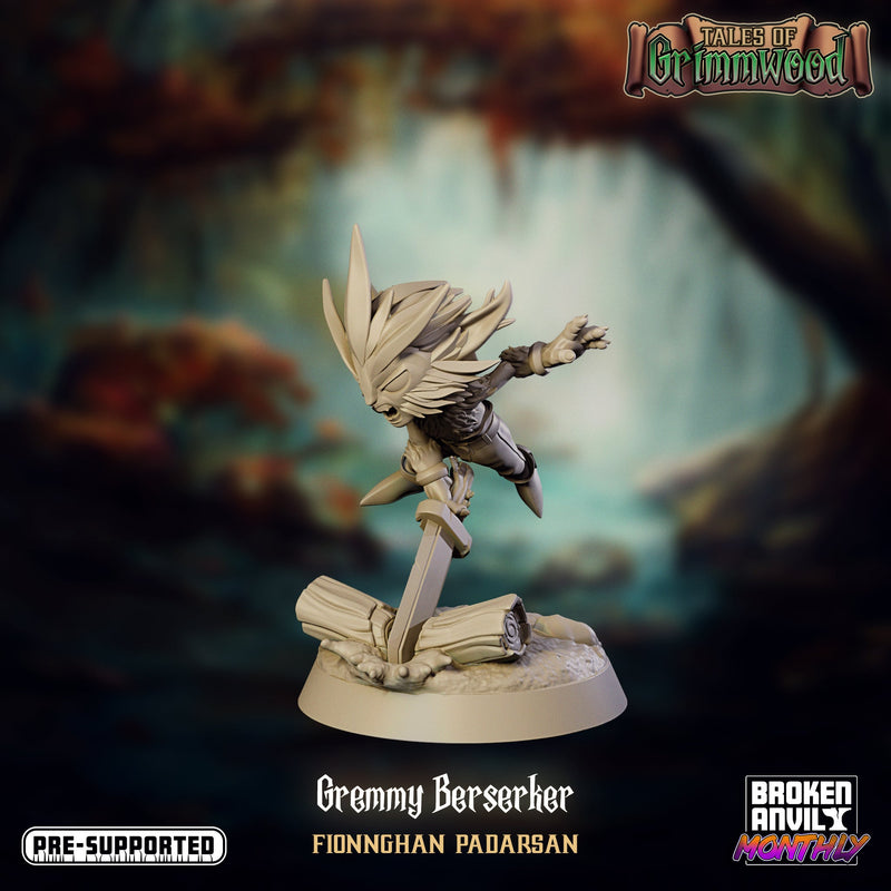 Gremmy Berserker Fionnghan | Tales of Grimmwood | Tabletop RPG Miniature TabletopXtra