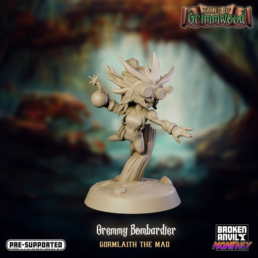 Gremmy Bombardier Gormlaith the Mad | Tales of Grimmwood | Tabletop RPG Miniature TabletopXtra