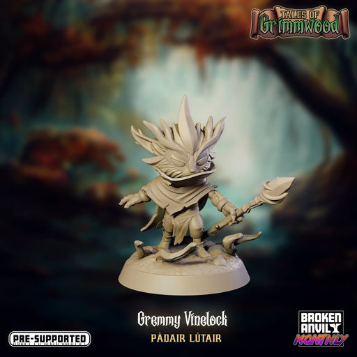 Gremmy Vinelock Padair Lutair | Tales of Grimmwood | Tabletop RPG Miniature TabletopXtra