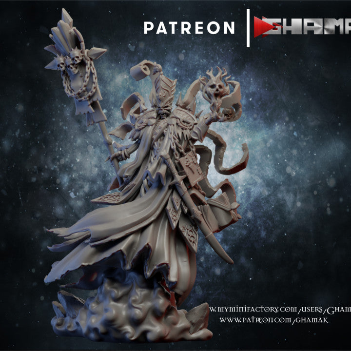 Gret Necromancer | Undead | Fantasy Miniature | Ghamak TabletopXtra