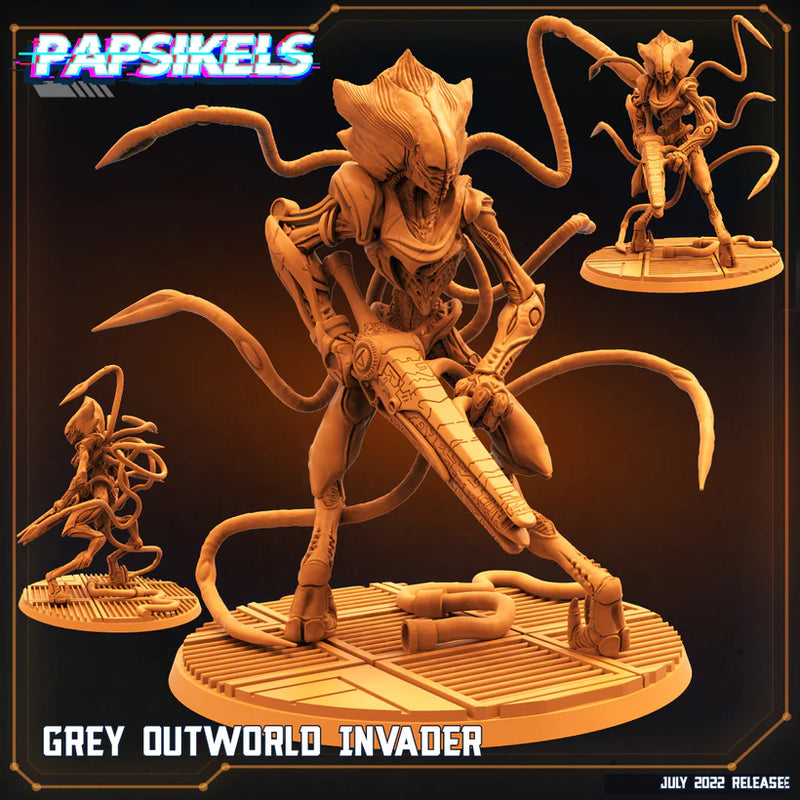 Grey Kind Outworld Invaders | Sci-Fi Specials | Sci-Fi Miniature | Papsikels TabletopXtra
