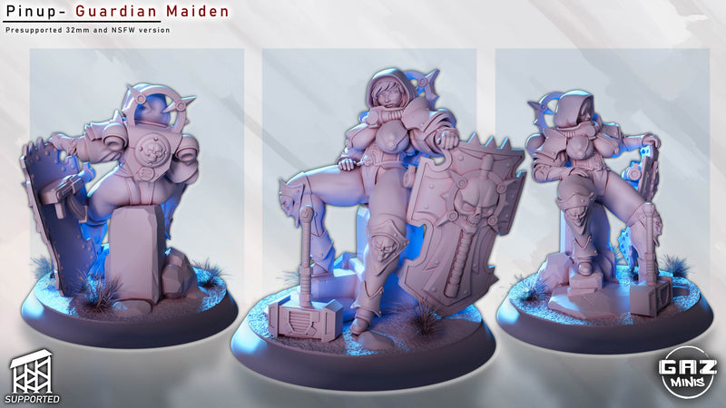 Guardian Maiden | Fantasy Pin-Up | Gaz Minis