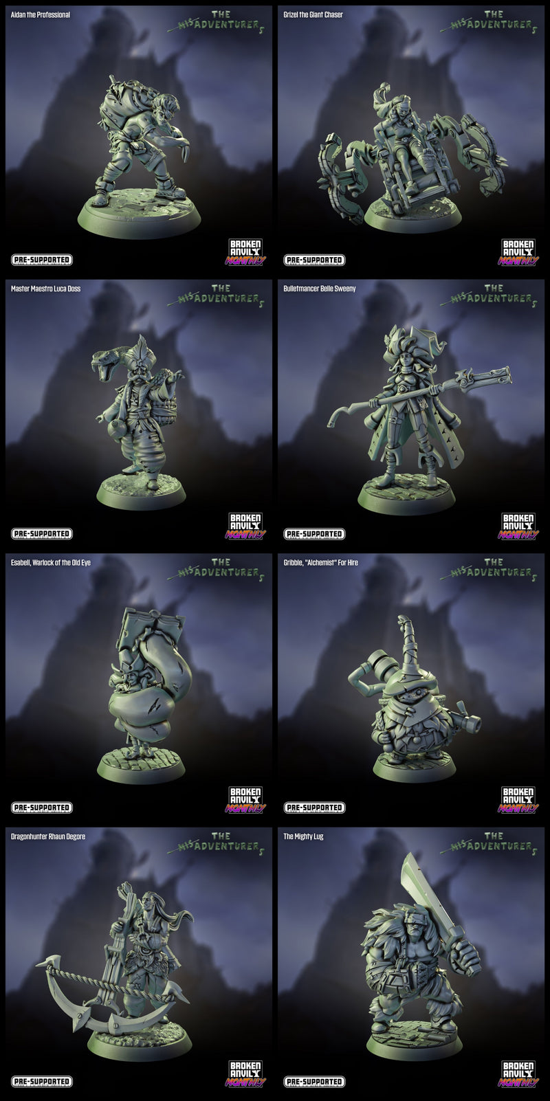 Guild of Misfortune Miniatures | Mis-Adventurers | Tabletop RPG Miniature TabletopXtra