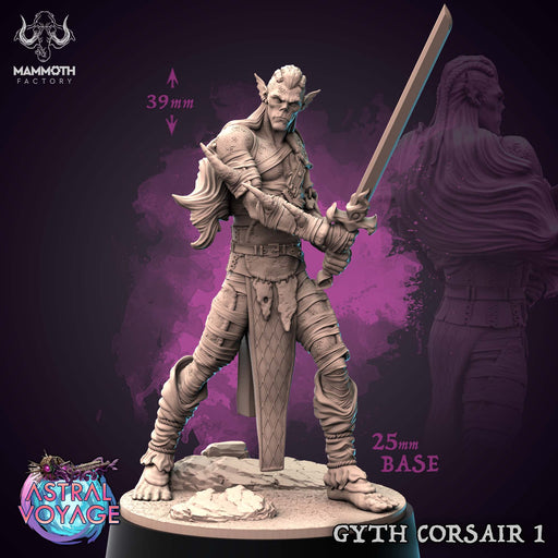 Gyth Corsair 1 | Astral Voyage | Fantasy Tabletop Miniature | Mammoth Factory TabletopXtra