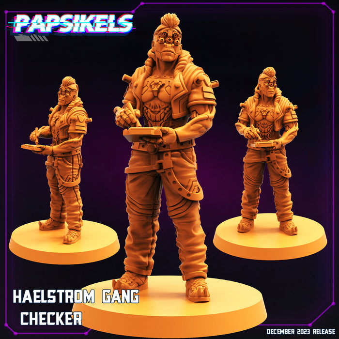 Haelstrom Gang Checker | Cyberpunk | Sci-Fi Miniature | Papsikels