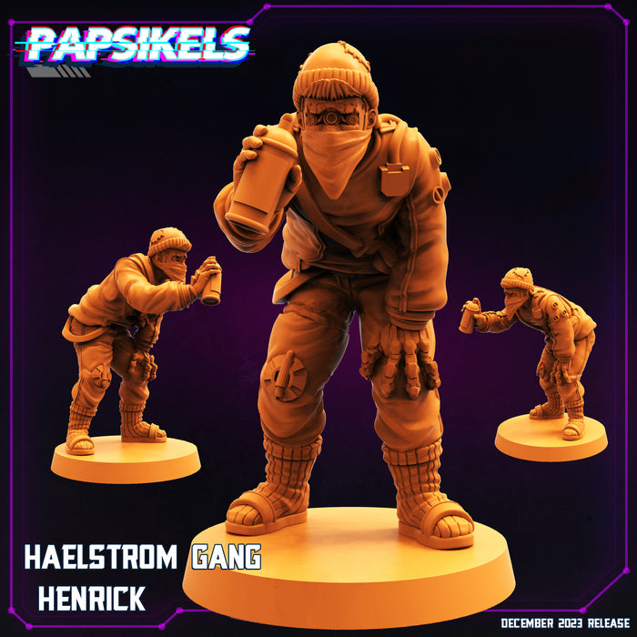 Haelstrom Gang Henrick | Cyberpunk | Sci-Fi Miniature | Papsikels