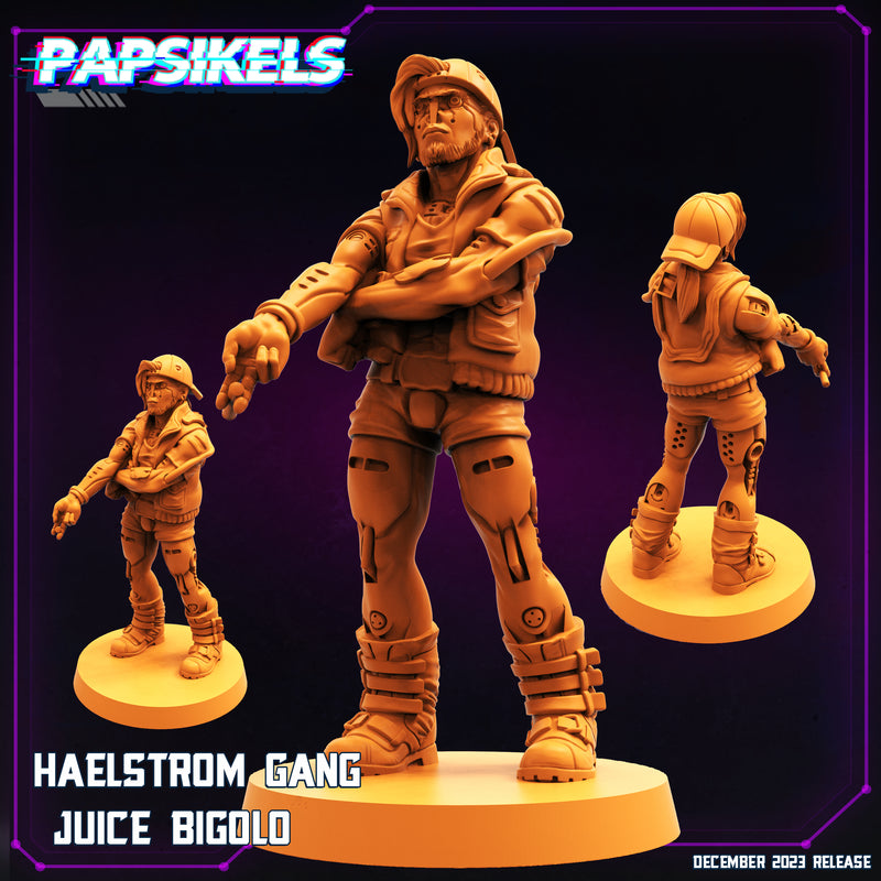 Haelstrom Gang Juice Bigolo | Cyberpunk | Sci-Fi Miniature | Papsikels