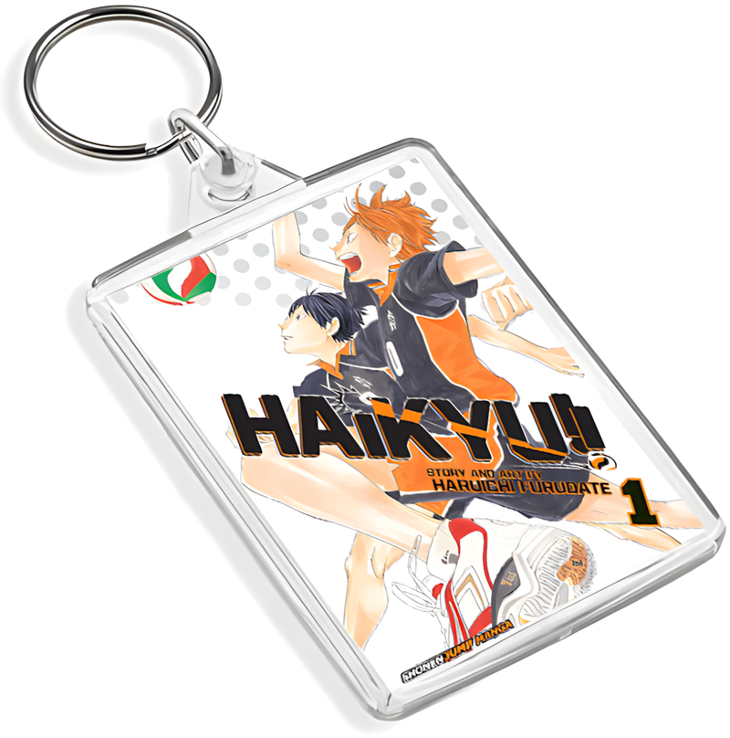 Manga Cover Art Keyring - Dual Sided English / Japanese