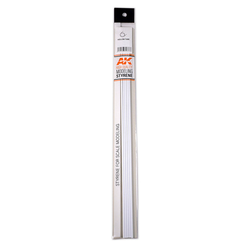 AK Interactive - Hollow Tube 2mm Diameter X 350mm -Styrene Strip (AK6542)