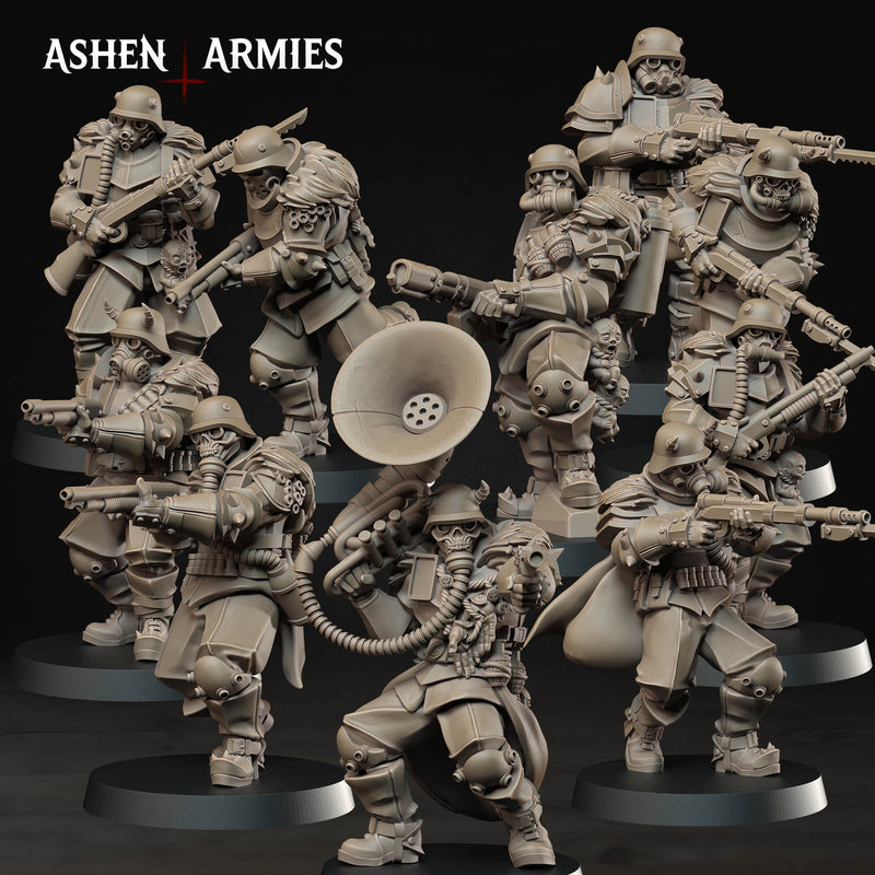 Heretic Trooper Miniatures | Hellbound Apostasy | Trench Grimdark | Ashen Armies