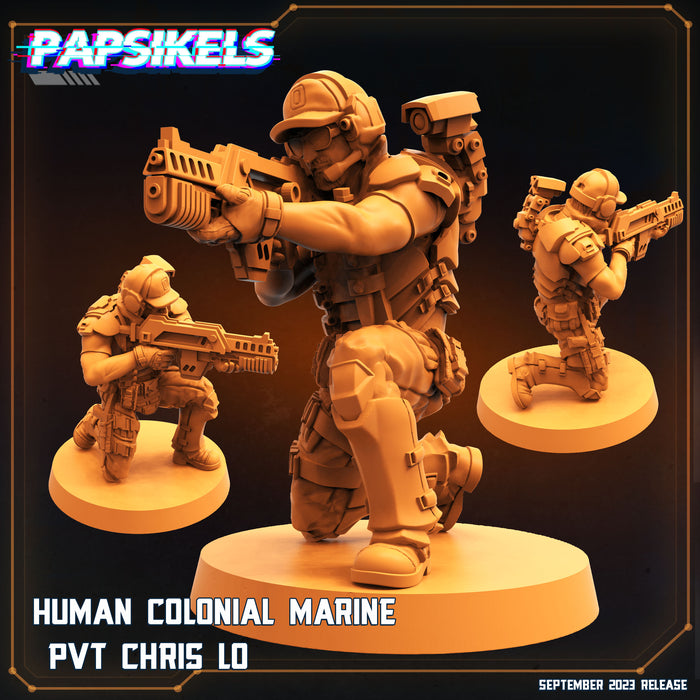 PVT Chris Lo | Aliens Vs Humans VI | Sci-Fi Miniature | Papsikels