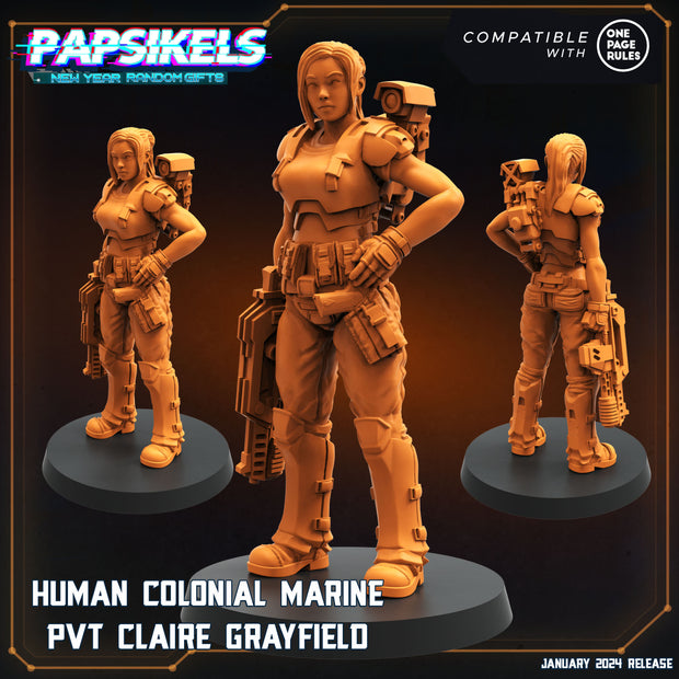 Pvt Claire Grayfield | Specials | Sci-Fi Miniature | Papsikels