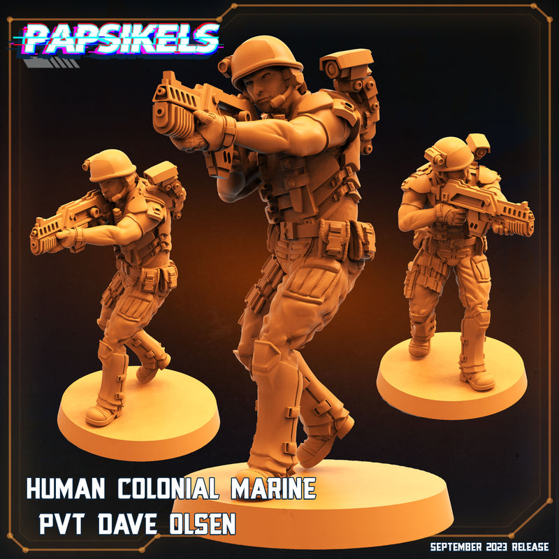 Marine Miniatures | Aliens Vs Humans VI | Sci-Fi Miniature | Papsikels
