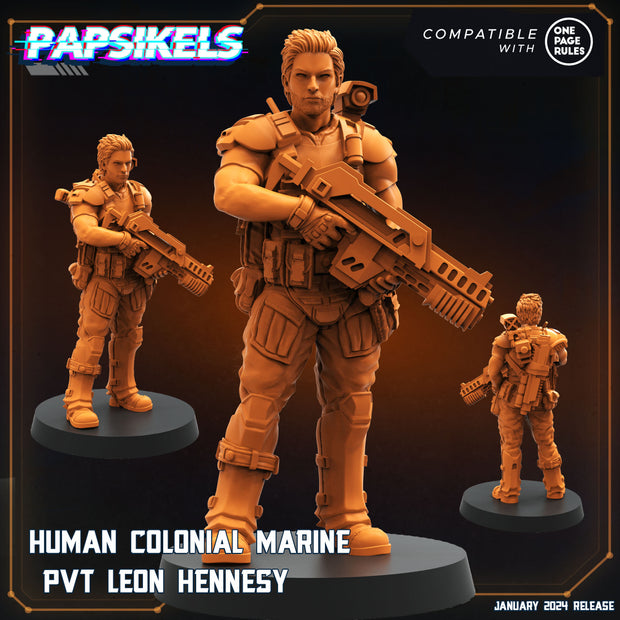 Pvt Leon Hennesy | Specials | Sci-Fi Miniature | Papsikels
