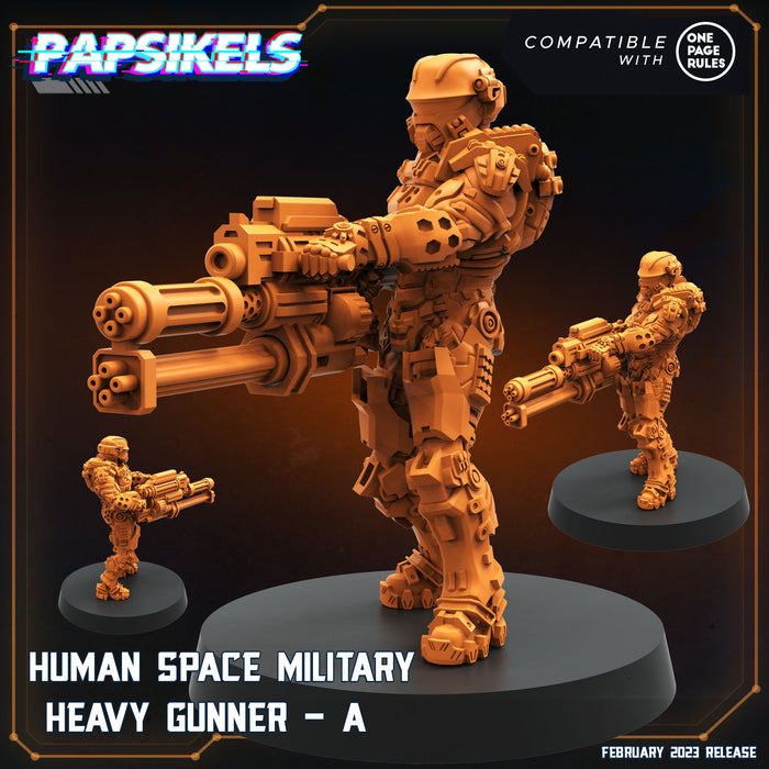 Colonial Space Military Heavy Gunner Miniatures | Dropship Troopers IV | Sci-Fi Miniature | Papsikels