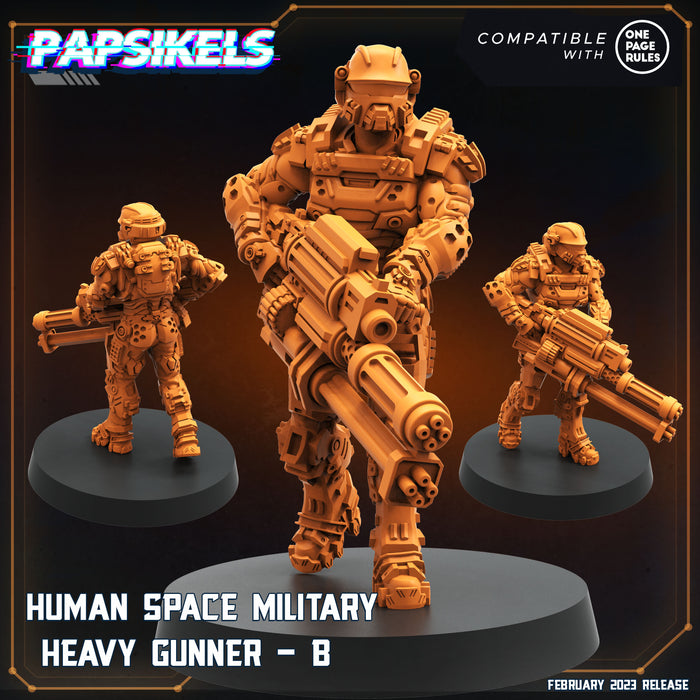 Colonial Space Military Heavy Gunner B | Dropship Troopers IV | Sci-Fi Miniature | Papsikels