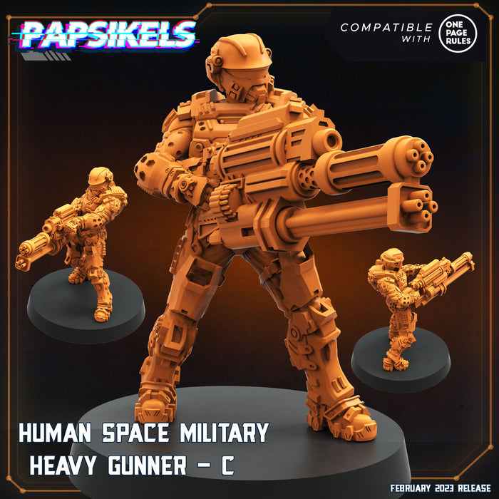 Colonial Space Military Heavy Gunner Miniatures | Dropship Troopers IV | Sci-Fi Miniature | Papsikels