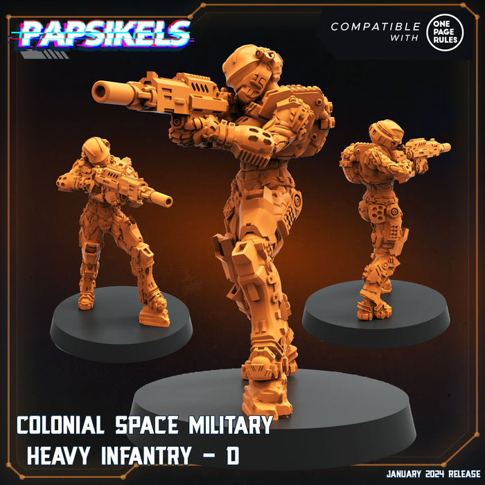 Colonial Space Military Heavy Infantry D | Dropship Troopers IV | Sci-Fi Miniature | Papsikels