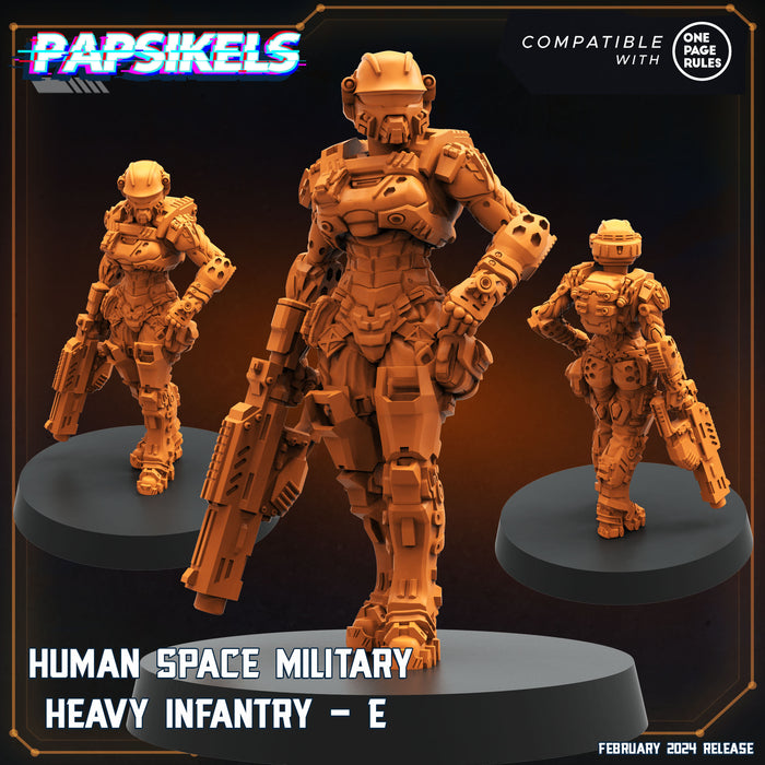 Colonial Space Military Heavy Infantry E | Dropship Troopers IV | Sci-Fi Miniature | Papsikels