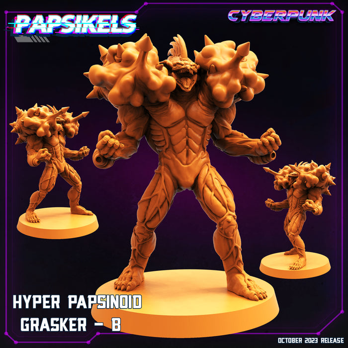 Hyper Papsinoid Grasker Miniatures | Cyberpunk | Sci-Fi Miniature | Papsikels