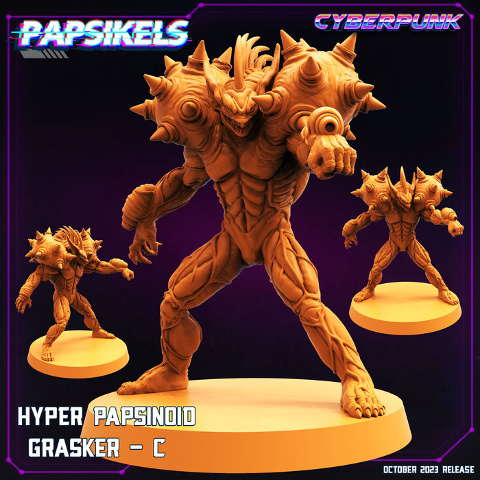 Hyper Papsinoid Grasker Miniatures | Cyberpunk | Sci-Fi Miniature | Papsikels