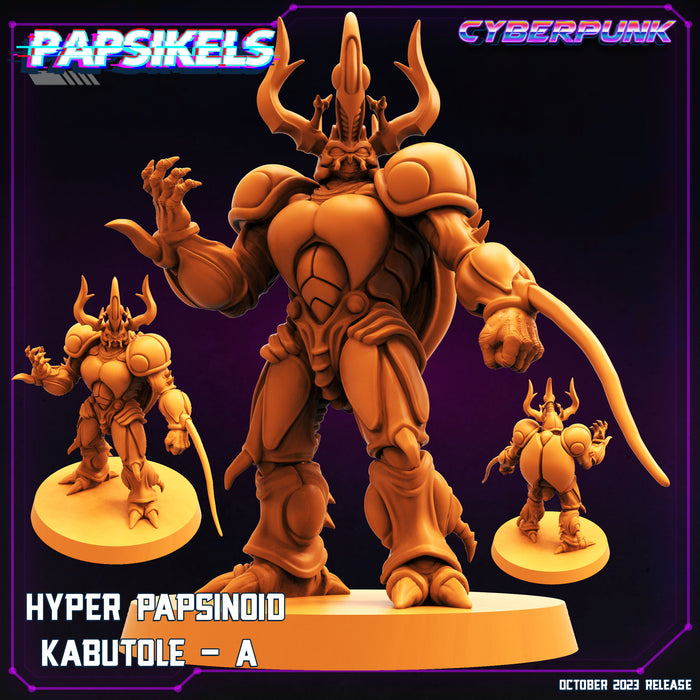Hyper Papsinoid Kabutole Miniatures | Cyberpunk | Sci-Fi Miniature | Papsikels