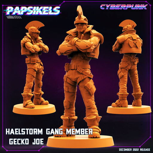 Haelstorm Gecko Joe | Cyberpunk | Sci-Fi Miniature | Papsikels TabletopXtra