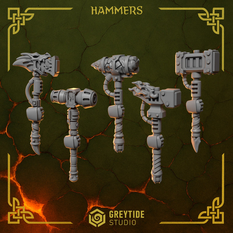 Hammers Anvil Wardens Conversion Bits For 28mm 32mm Sci-fi Space Knights