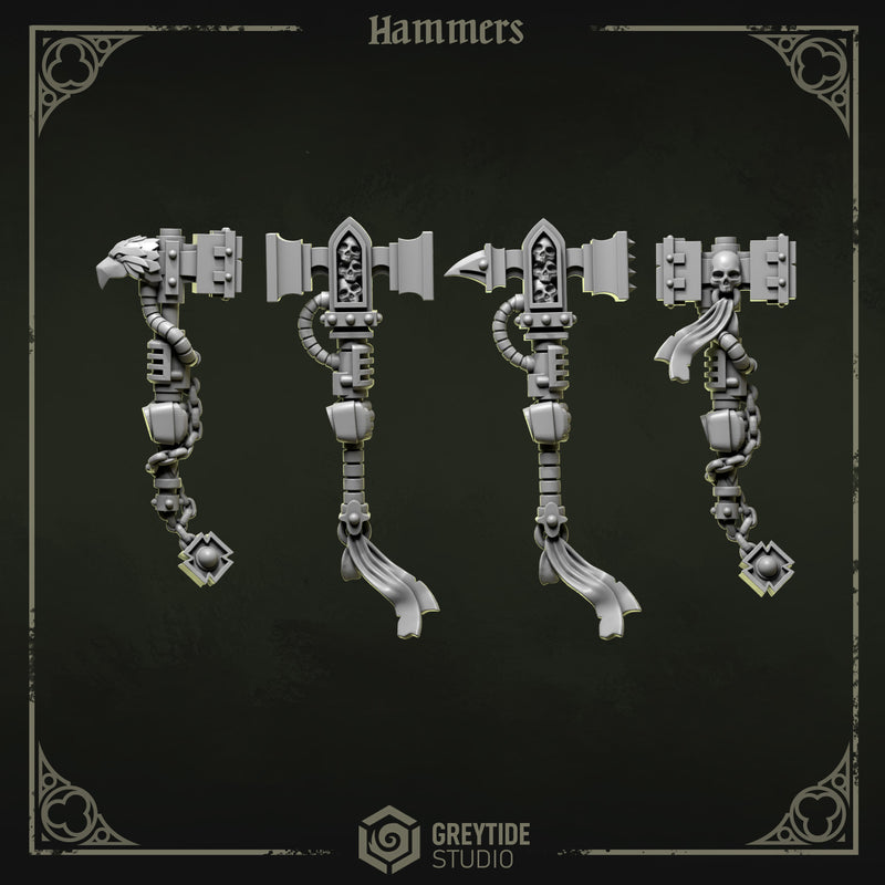 One Handed Hammers | Eternal Pilgrims | Conversion Bits For 28mm 32mm Sci-fi Marines