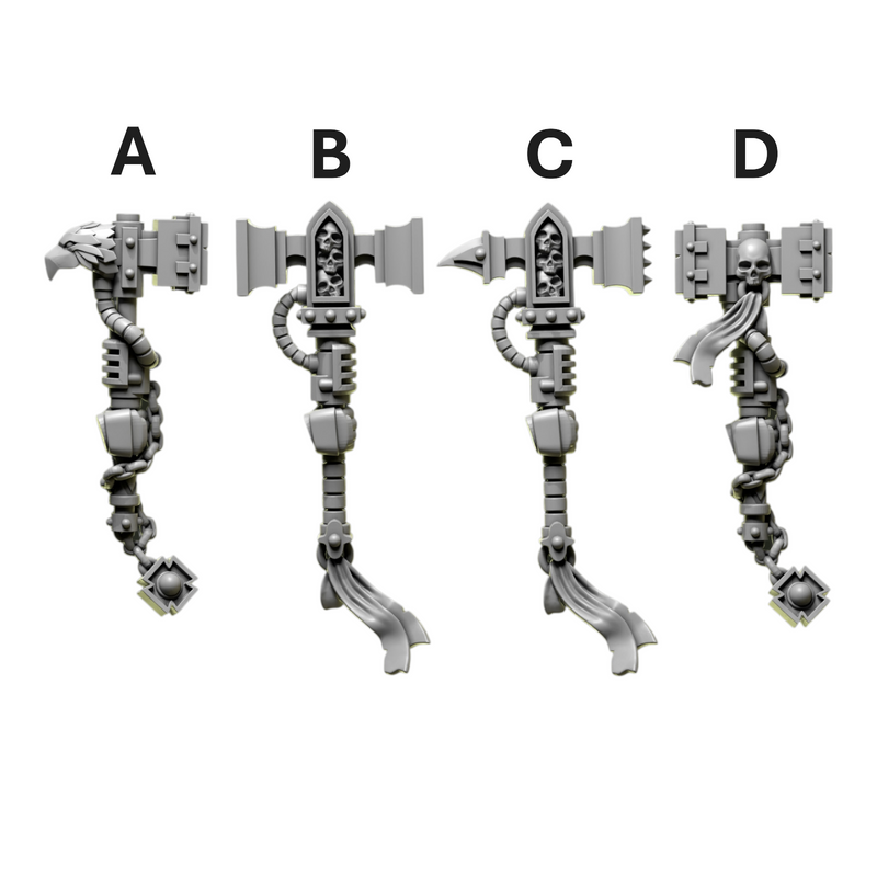 One Handed Hammers | Eternal Pilgrims | Conversion Bits For 28mm 32mm Sci-fi Marines