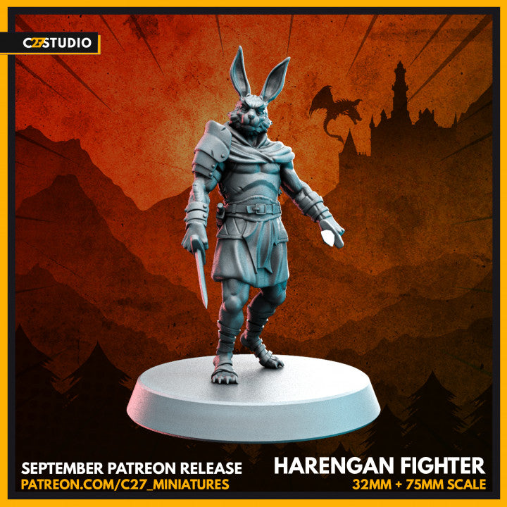 Harengan Fighter | Fantasy | Sci-Fi Miniature | C27 Studio TabletopXtra