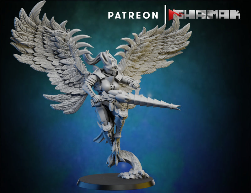 Harpy 1 | Dark Elda | Fantasy Miniature | Ghamak TabletopXtra