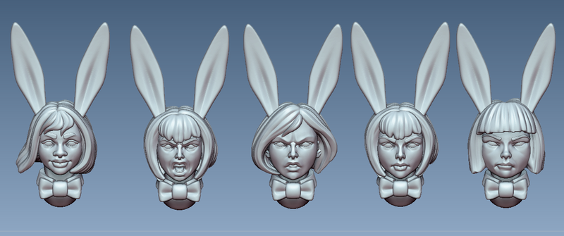 Space Bunny Squad Miniatures | Fantasy Pin-Up | Gaz Minis