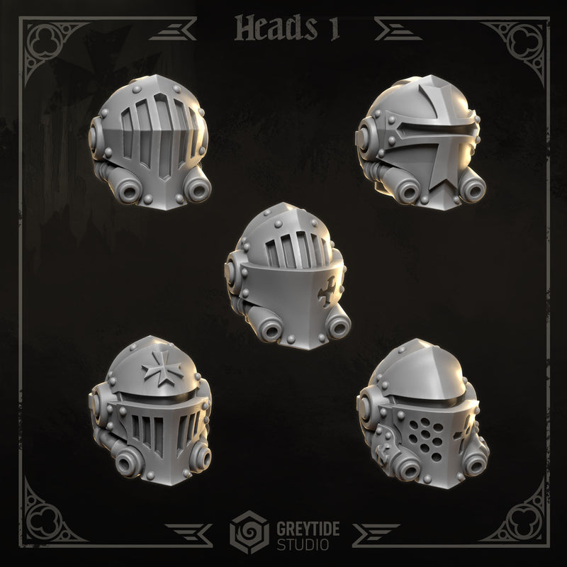 Big Helmets Pack | Eternal Crusaders | Conversion Bits For 28mm 32mm Sci-fi Marines