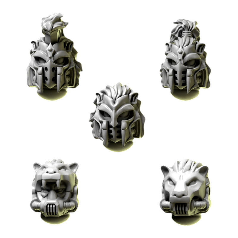 Heads & Helmets Pack 10 | Eternal Pilgrims | Conversion Bits For 28mm 32mm Sci-fi Marines