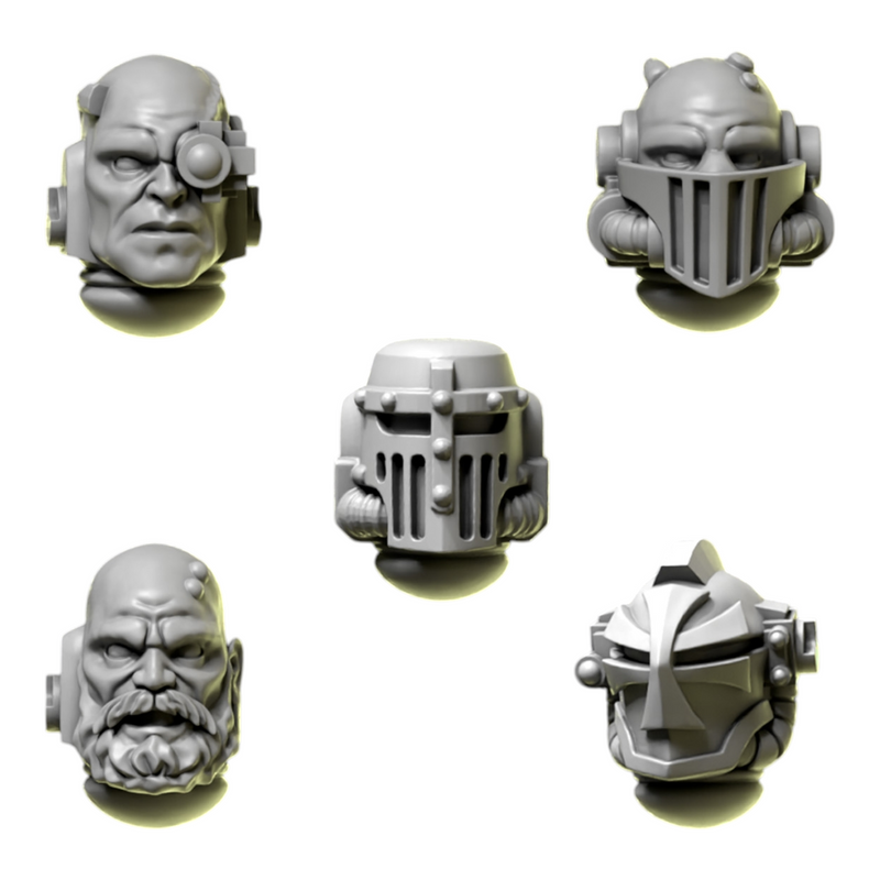 Heads & Helmets Pack 7 | Eternal Pilgrims | Conversion Bits For 28mm 32mm Sci-fi Marines