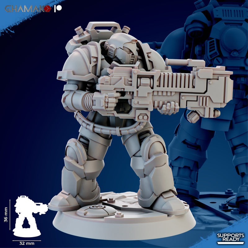 Heavy Plasmatic Devastation Miniatures | Brotherhood | Fantasy Miniature | Ghamak TabletopXtra