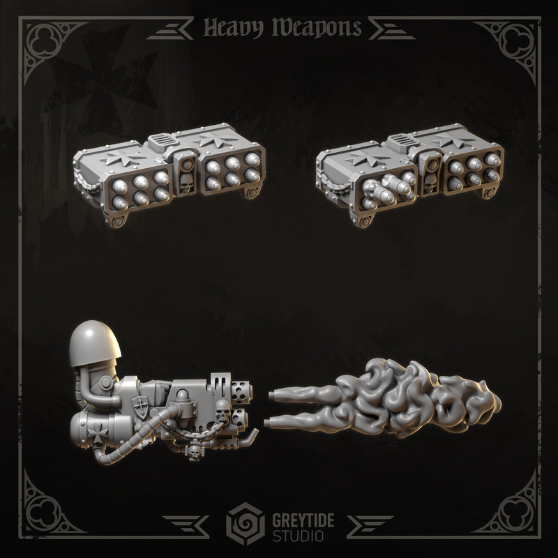 Big Warrior Ranged Weapons | Eternal Crusaders | Conversion Bits For 28mm 32mm Sci-fi Marines