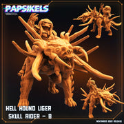 Hell Hound Liger Rider Miniatures | Aliens Vs Skull Hunters II | Sci-Fi Miniature | Papsikels TabletopXtra
