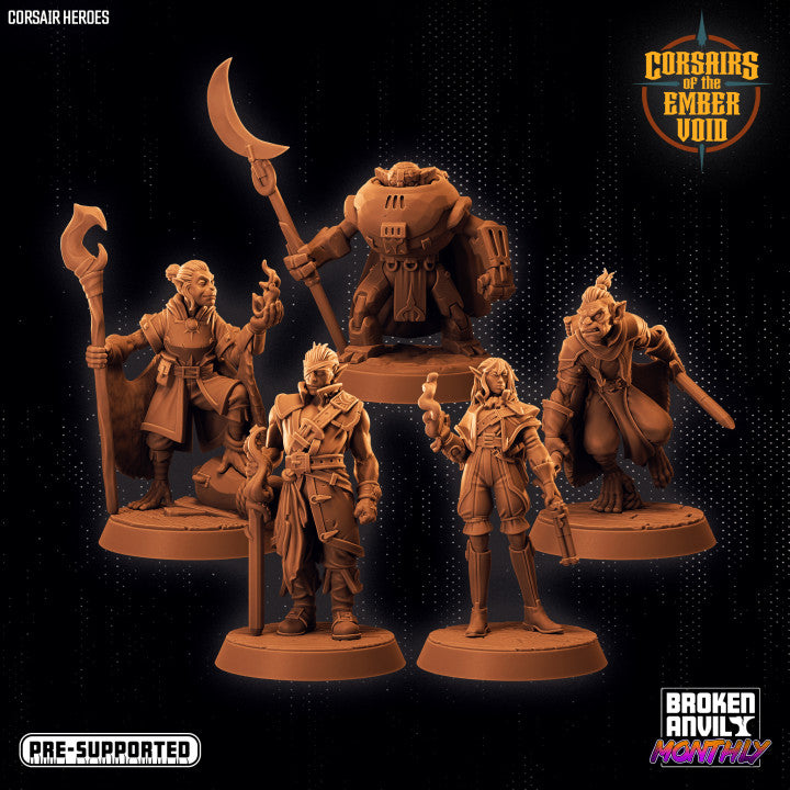 Hero Miniatures | Corsairs of the Ember Void | Tabletop RPG Miniature TabletopXtra