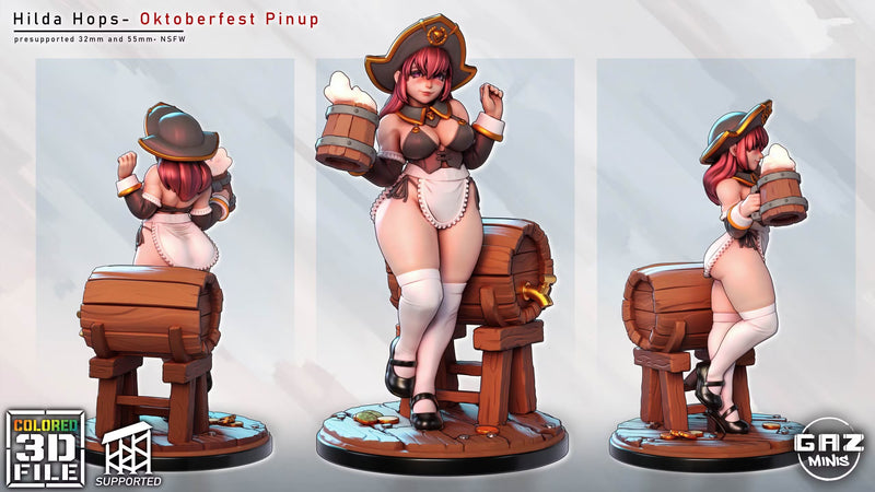 Hilda Hops Oktoberfest | Fantasy Pin-Up Miniature | Gaz Minis